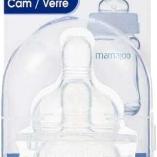 Mamajoo 2 X Saklama Kutulu Anti-Kolik Cam Biberon Emziği No:1 / S 0 Ay+ - Fırsat Paketi