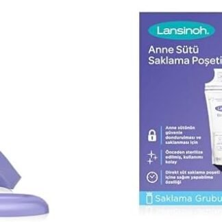 Lansinoh Silikon Göğüs Pompası & Süt Saklama Poşeti (50'li) Seti | Anne Sütü Yakalayıcı