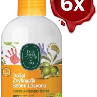 Eyüp Sabri Tuncer Doğal Zeytinyağlı Bebek Losyonu 280 ml x 6 - Bebek Cildi İçin Doğal Nemlendirici