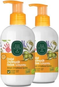 Eyüp Sabri Tuncer Doğal Zeytinyağlı Bebek Losyonu 280 ml x 2 – Bebek Cildi İçin Mükemmel Nemlendirme