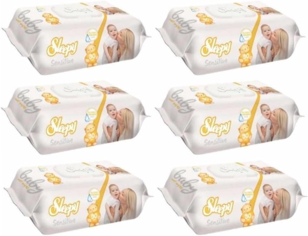 Sleepy Islak Havlu 90 Yaprak 6'lı Set - Fırsat Paketi