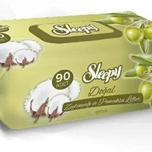 Sleepy Zeytinyağlı ve Pamuksu Lifler Islak Bebek Havlusu 90 Adet Aylık Fırsat Paketi