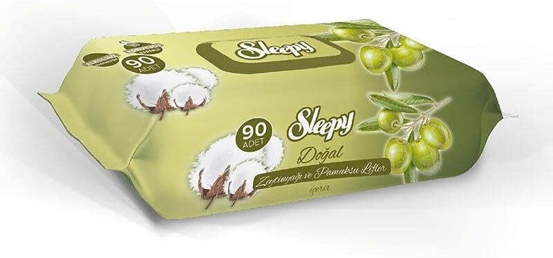 Sleepy Zeytinyağlı ve Pamuksu Lifler Islak Bebek Havlusu 90 Adet Aylık Fırsat Paketi