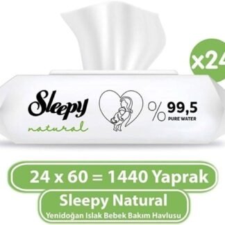 Natural Yenidoğan Islak Bebek Bakım Havlusu 24x60 (1440 Yaprak) - Mega Paket