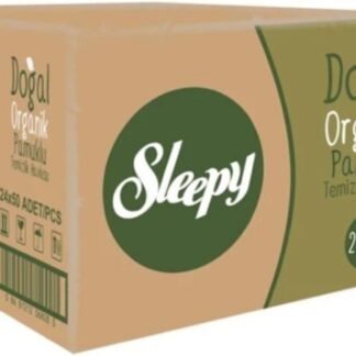 Sleepy Doğal Organik Pamuklu Temizlik Havlusu 50 Yaprak x 24 Paket - Mega Paket