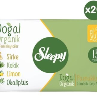 Sleepy Doğal Organik Pamuklu Cep Mendili 300 Yaprak - Aylık Fırsat Paketi