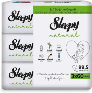 Sleepy Natural Bebek Havlusu 3X60 Aylık Fırsat Paketi