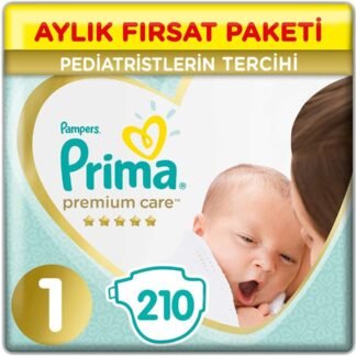 Prima Premium Care 1 Beden Bebek Bezi 210 Adet - Yenidoğan Aylık Paket