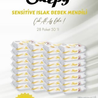 Sleepy Sensitive 28 AL 25 ÖDE Islak Bebek Mendili 50'li ve Bebe Temizleme Pamuğu - Fırsat Paketi