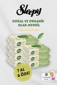 Sleepy Organik Islak Mendil 7 Al 6 Öde – Fırsat Paketi