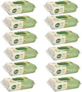 Sleepy Doğal Organik Pamuklu Temizlik Havlusu 50 Yaprak 12’li Paket – Fırsat Paketi