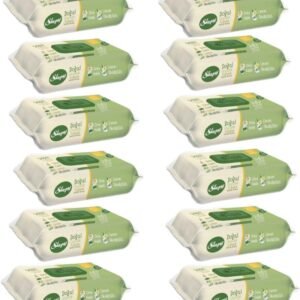 Sleepy Doğal Organik Pamuklu Temizlik Havlusu 50 Yaprak 12'li Paket - Fırsat Paketi