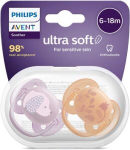 Philips Avent Ultra Hava Emziği Ortodontik ve BPA İçermeyen Ekstra Havalandırma Delikli 6-18 Ay (Kız Tasarımı) 2’li Paket – Ekonomik Seçim