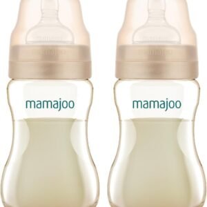 Mamajoo Gold Plus İkili Biberon 250 ml & Anti-Kolik Silikon Biberon Emziği M - Fırsat Paketi