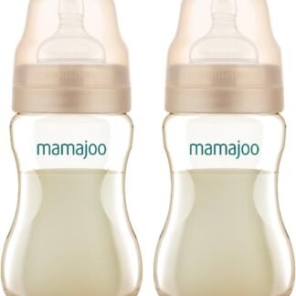 Mamajoo Gold Plus İkili Biberon 250 ml & Anti-Kolik Silikon Biberon Emziği M - Fırsat Paketi