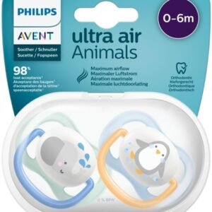 Philips Avent Ultra Air Animals Emzik 2'li 0-6 Ay - Erkek Ekonomik Seçim