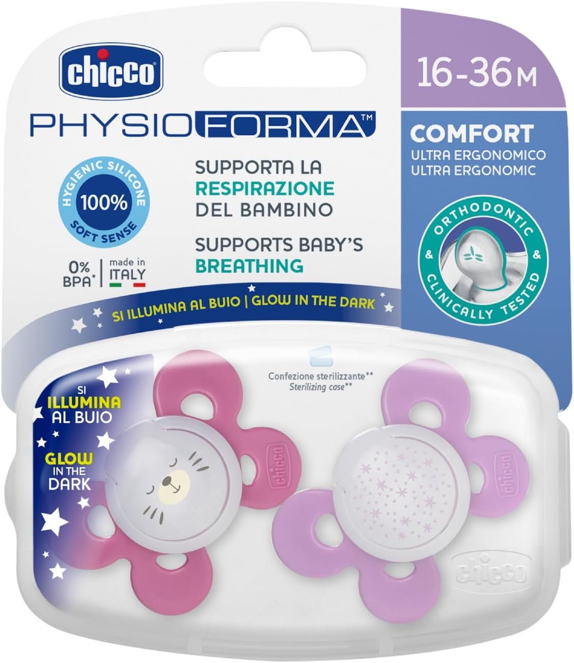 Chicco PhysioForma Comfort Silikon Emzik 16-36 Ay 2'li - Ekonomik Seçim