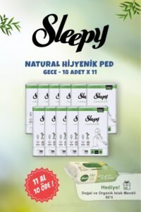 Sleepy Uzun Hijyenik Ped 18’li ve Doğal & Organik Islak Mendil 50 Adet – Fırsat Paketi