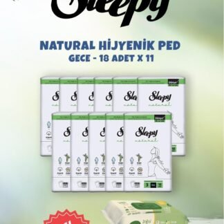 Sleepy Uzun Hijyenik Ped 18'li ve Doğal & Organik Islak Mendil 50 Adet - Fırsat Paketi