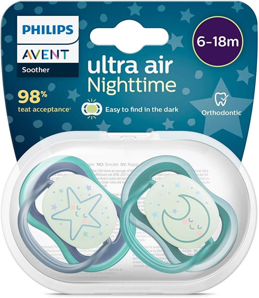 Philips Avent Ultra Air Gece Emziği 6-18 Ay 2'li Paket Erkek Ekonomik Seçim