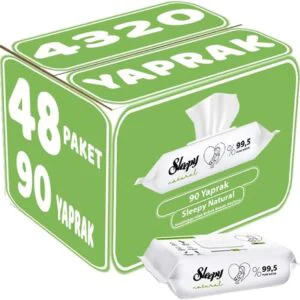 Natural Islak Havlu Mendil 90 Yaprak 48'li Set - Mega Paket