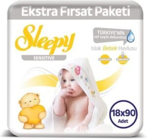 Sleepy Sensitive Islak Mendil 18×90 Adet – Aylık Fırsat Paketi
