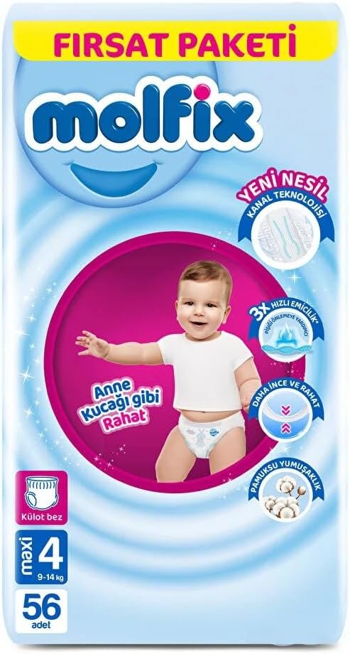 Molfix Külot Bez 4 Beden (Maxi) Fırsat Paketi - 56 Adet
