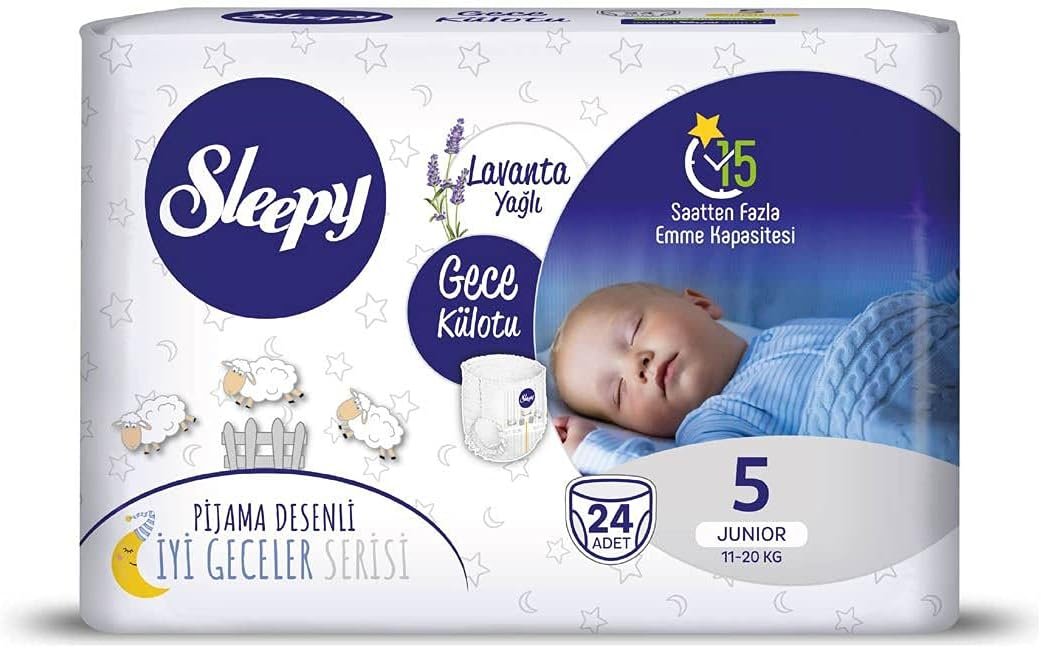 Sleepy Gece Külotu 5 Numara Junior 24 Adet | Uygun Fiyat