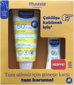 Mustela Güneş Losyonu SPF50 & Hydra Bebe Losyon Seti | Bebek Güneş Kremi & Nemlendirici