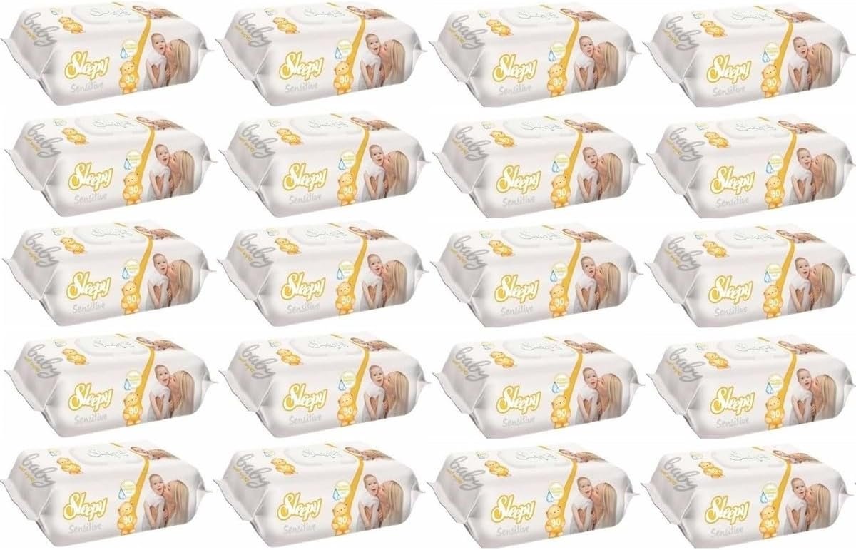 Sleepy Islak Havlu Mendil 90 Yaprak x 20'li - Aylık Fırsat Paketi