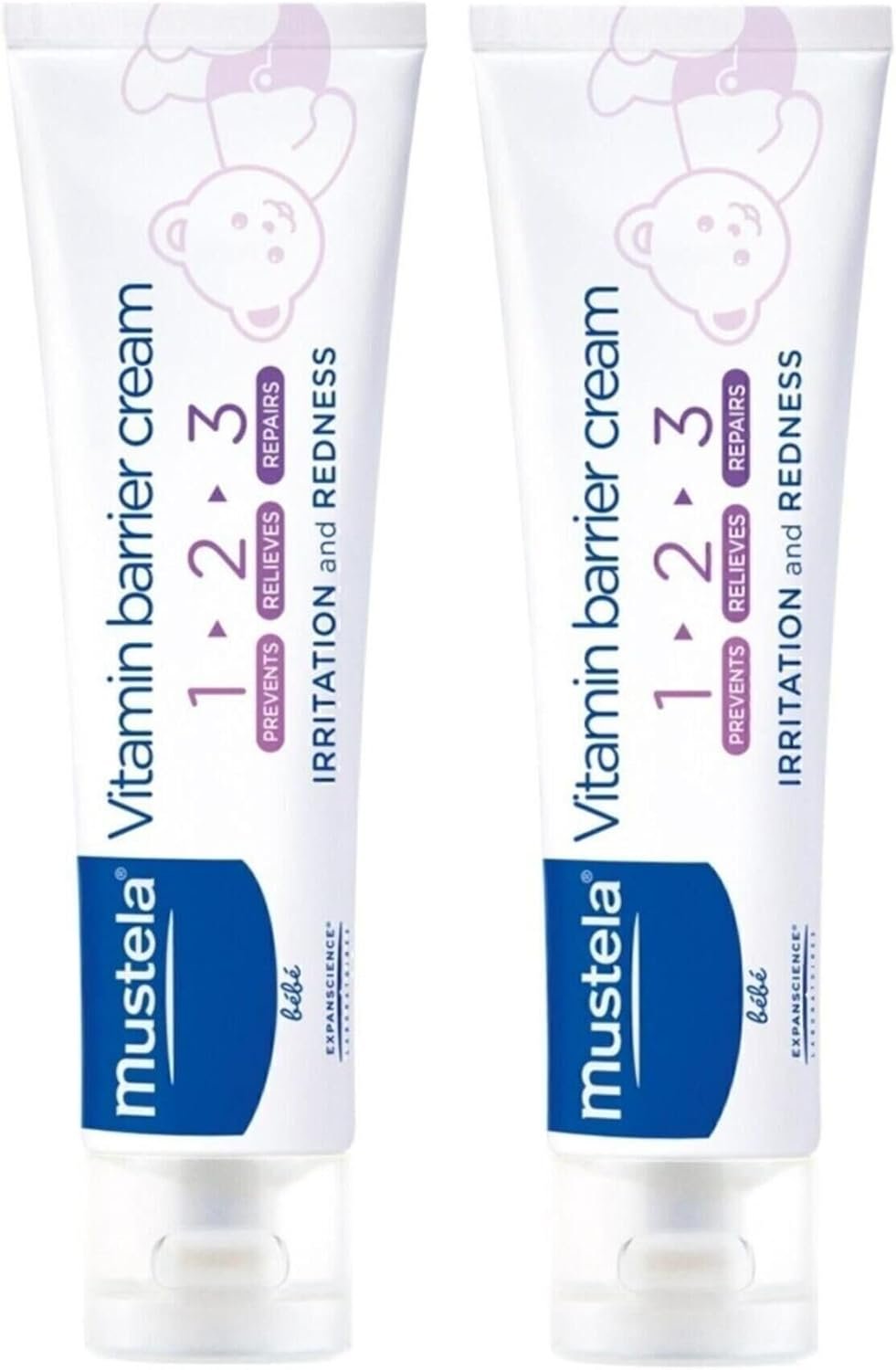 Mustela Vitamin Barrier Cream 1.2.3 Pişik Kremi 100 ml 2 Adet - Pişik Önleyici & Yatıştırıcı