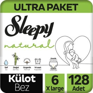 Sleepy Natural Ultra Külot Bez 6 Numara (XLarge) 128 Adet | Ekonomik Paket