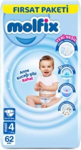 Molfix 3D Maxi 4 Beden Bebek Bezi Fırsat Paketi (62 Adet) | Uygun Fiyat