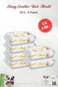 Sleepy Sensitive 50’li Islak Bebek Mendil ve ROSIE Pamuk – Minik Fırsatlar Paketi
