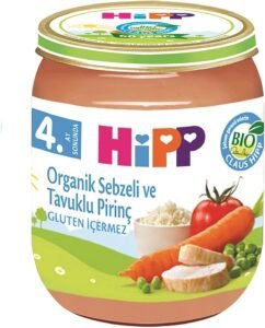 HiPP Organik Sebzeli ve Tavuklu Kremalı Pirinç 125 gr | Bebek Maması
