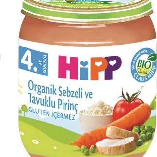 HiPP Organik Sebzeli ve Tavuklu Kremalı Pirinç 125 gr | Bebek Maması