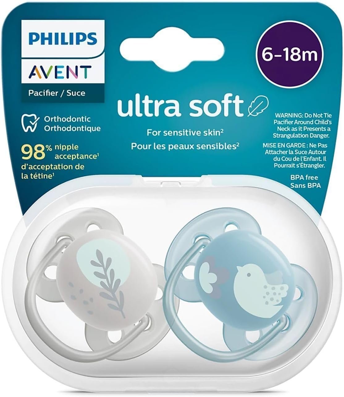 Philips Avent Ultra Soft Erkek Bebek Emziği 6-18 Ay 2'li - Ekonomik Seçim