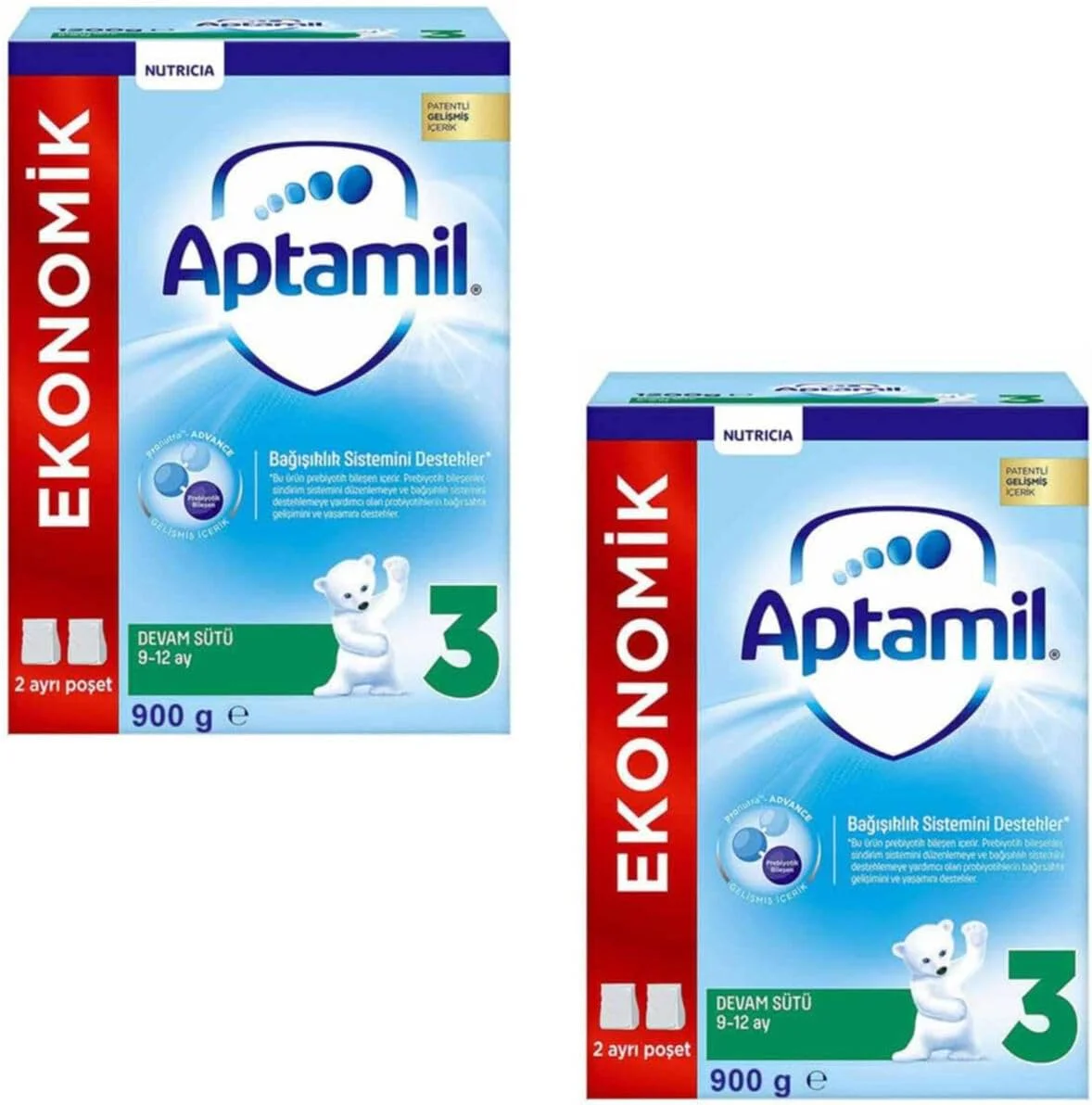 Aptamil Pronutra 3 Devam Sütü 900 gr 2'li Paket | Uygun Fiyat