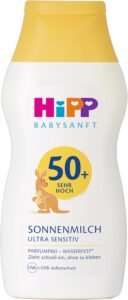 HiPP BABYSANFT Güneş Sütü 200 ml – Bebekler İçin Güneş Koruması