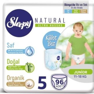 Sleepy Natural Külot Bez 5 Numara Junior 96 Adet - 4'lü Jumbo Paket | En Uygun Fiyat