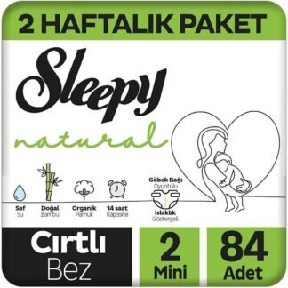 Sleepy Natural 2 Numara Mini Bebek Bezi (84 Adet) - 2 Haftalık Ekonomik Paket