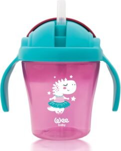 Wee Baby Pipetli Bardak 200 ml Pembe – Günlük Kullanım