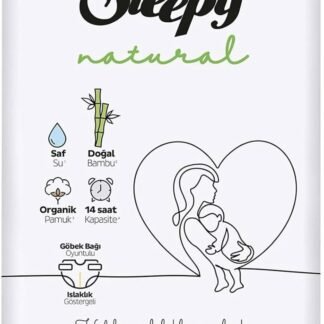 Sleepy Natural Bebek Bezi 1 Beden (Yenidoğan) 42 Adet | Güvenilir ve Doğal Koruma