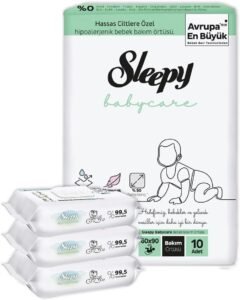 Sleepy Bio Natural 120 Yaprak ve Bakım Örtüsü 10’lu – Fırsat Paketi