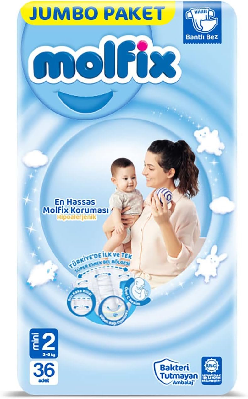 Molfix Jumbo Paket Mini 2 Beden Bebek Bezi 36 Adet