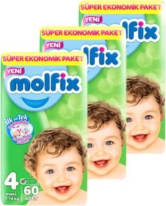 Molfix Maxi No:4 (7-14 Kg) Dev Eko Paket Bebek Bezi – 60 Adet
