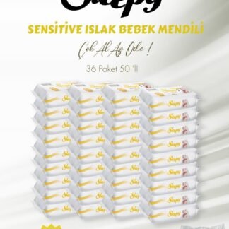 Sleepy Sensitive Islak Bebek Mendili ve Bebe Temizleme Pamuğu 50'li - Ekonomik Paket