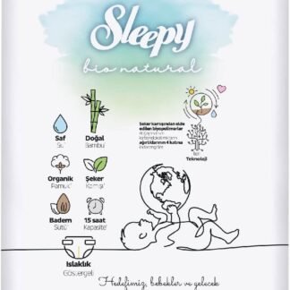 Sleepy Bio Natural 2'li Fırsat Paketi Bebek Bezi 6 Numara (XLarge) 46 Adet | Cırtlı Bez