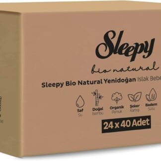 Sleepy Bio Natural Yenidoğan Islak Bebek Bakım Havlusu 24x40 Adet Aylık Fırsat Paketi