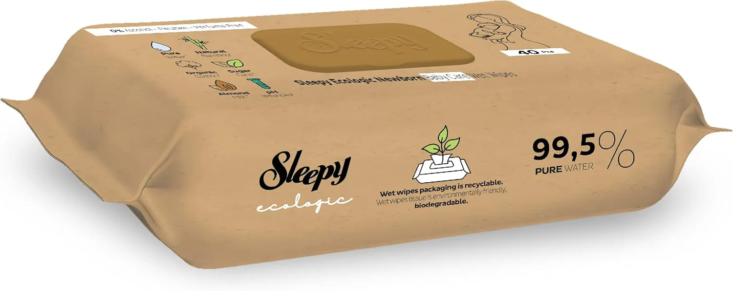 Sleepy Ecologic Yenidoğan Islak Bebek Bakım Havlusu 2400 Yaprak Aylık Fırsat Paketi